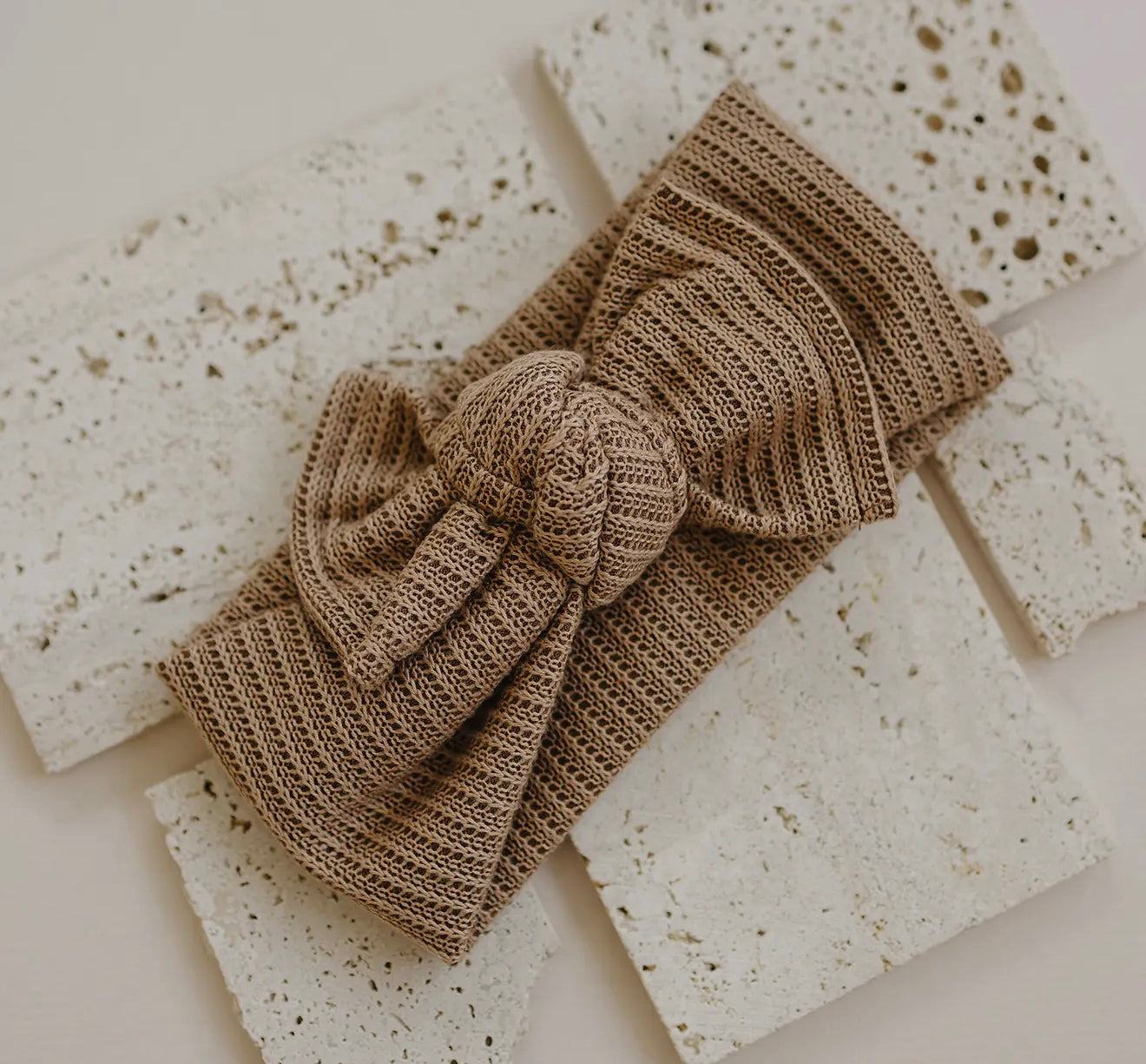 Neutral bow baby headband