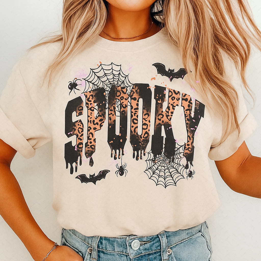 Spooky leopard print Halloween Tee