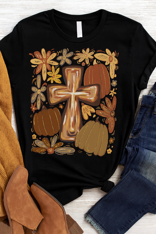 Faith-Cross Tee, Pumpkins