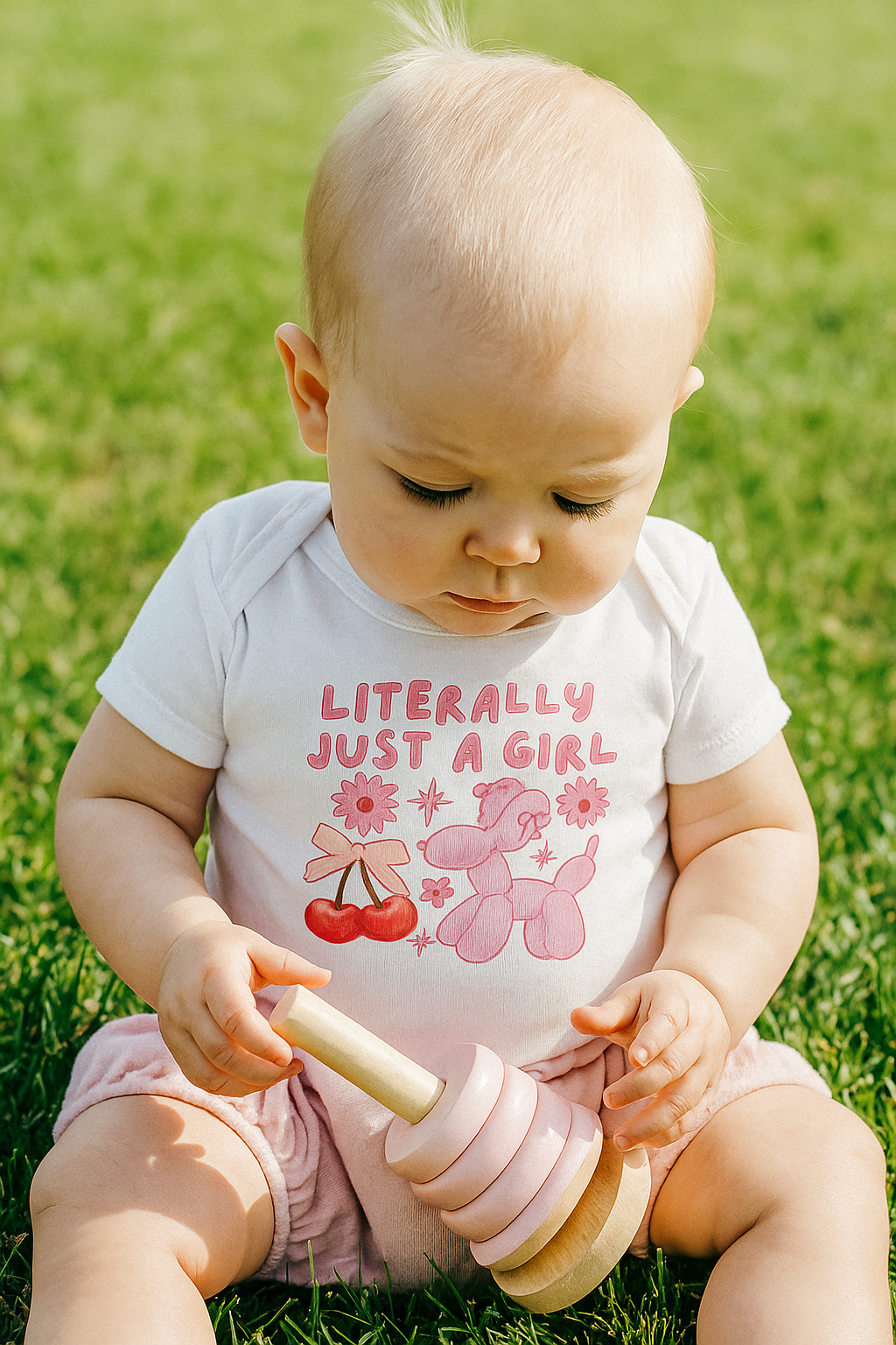 “Literally Just a Girl” Baby Onesie